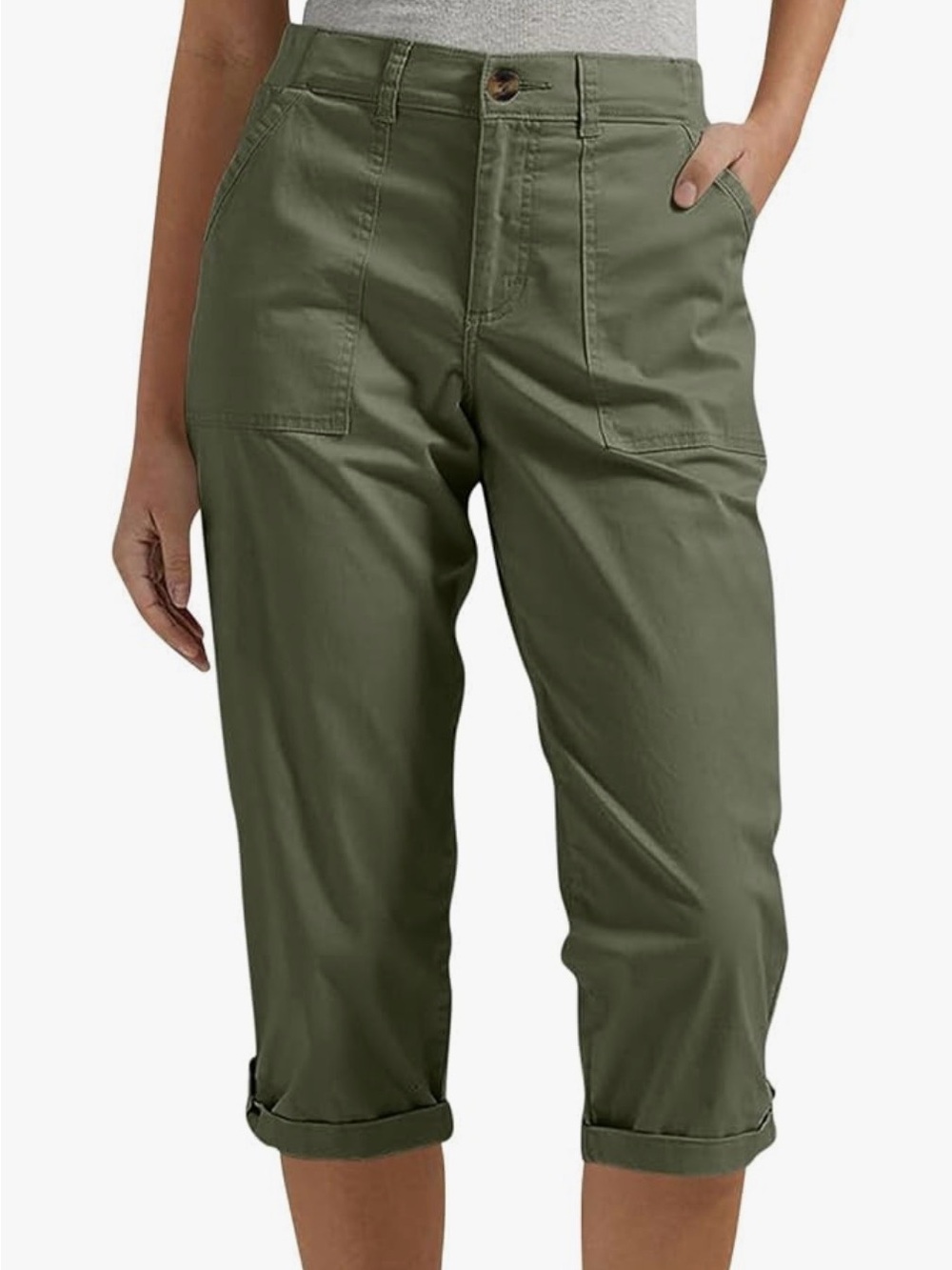 Capri Pants - Army Green